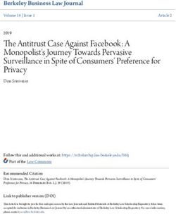 The Antitrust Case Against Facebook: A Monopolist's Journey Towards Pervasive Surveillance in Spite of Consumers' Preference for Privacy ...