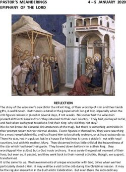 PASTOR'S MEANDERINGS 4-5 JANUARY 2020 EPIPHANY OF THE LORD