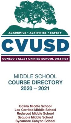 COURSE DIRECTORY 2020 2021 - MIDDLE SCHOOL Colina Middle School Los Cerritos Middle School Redwood Middle School Sequoia Middle School Sycamore ...