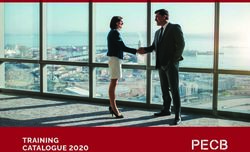 TRAINING CATALOGUE 2020 - PECB