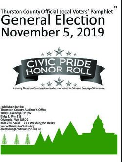 General Election November 5, 2019 - Thurston County