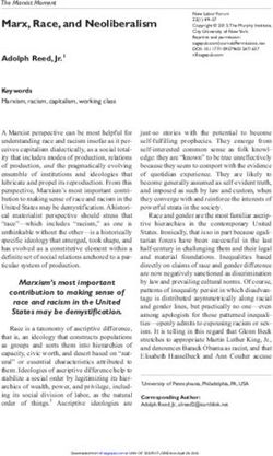 Marx, Race, and Neoliberalism - Adolph Reed, Jr.1
