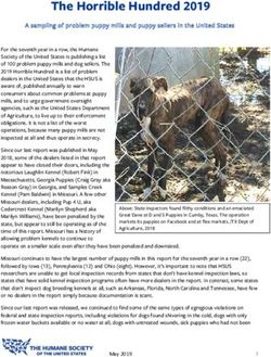 The Horrible Hundred 2019 - A sampling of problem puppy mills and puppy sellers in the United States - The Humane Society of the United ...