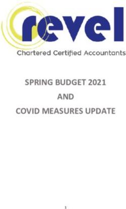SPRING BUDGET 2021 AND COVID MEASURES UPDATE - Revel ...