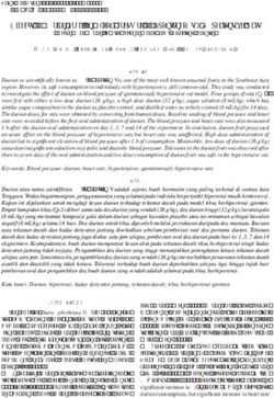 Effects of Durian Fruit on Blood Pressure of Spontaneously Hypertensive Rats - UKM