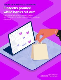 Fintechs pounce while banks sit out - FUTURE OF POINT-OF-SALES LENDING COVID-19 has pushed an increasingly popular, non-traditional POS lending ...