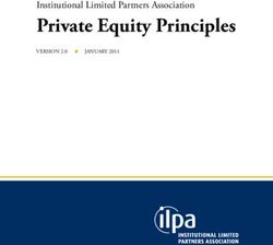 Private Equity Principles - Institutional Limited Partners Association VERSION2.0 l JANUARY2011