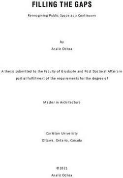 FILLING THE GAPS - CURVE | Carleton University Research ...