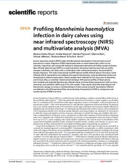 Profiling Mannheimia haemolytica infection in dairy calves using near infrared spectroscopy (NIRS) and multivariate analysis (MVA)