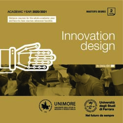 Innovation design ACADEMIC YEAR 2020/2021