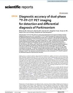 Diagnostic accuracy of dual phase 18F FP CIT PET imaging for detection and differential diagnosis of Parkinsonism - Nature