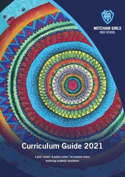 Curriculum Guide 2021 - A girls' school I A public school I An unzoned school Achieving academic excellence - Mitcham Girls High School
