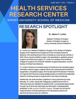 HEALTH SERVICES RESEARCH CENTER - RESEARCH SPOTLIGHT EMORY UNIVERSITY SCHOOL OF MEDICINE - Emory School of Medicine