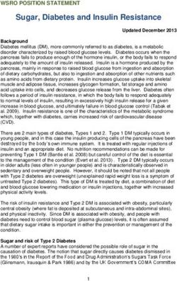 Sugar, Diabetes and Insulin Resistance