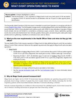 COVID-19 VACCINATION OR TEST REQUIREMENT - FAQ - Department of ...