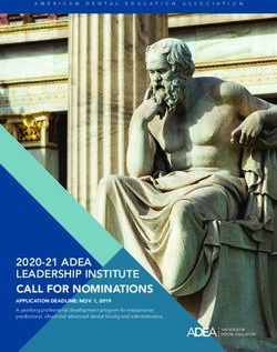 2020-21 ADEA LEADERSHIP INSTITUTE CALL FOR NOMINATIONS - ADEA.org