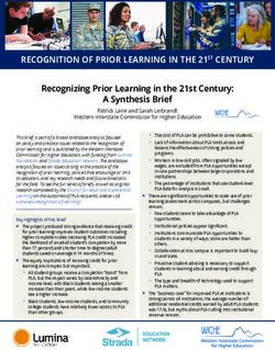 RECOGNITION OF PRIOR LEARNING IN THE 21ST CENTURY