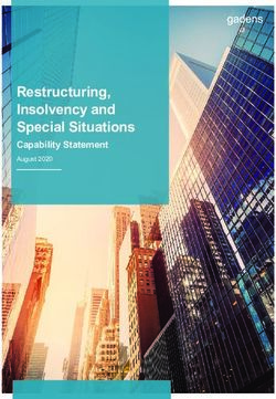 Restructuring, Insolvency and Special Situations - Capability Statement August 2020 - Gadens ...