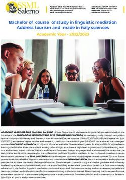 Bachelor of course of study in linguistic mediation Address tourism and made in italy sciences - Redford Center