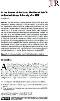 In the Shadow of the State: The Rise of Kata'ib Al-Baath at Aleppo University after 2011