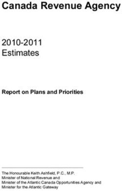 Canada Revenue Agency - 2010-2011 Estimates