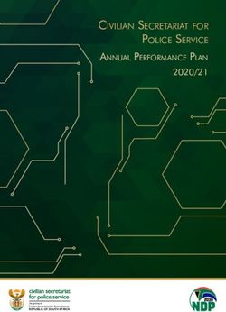 CIVILIAN SECRETARIAT FOR POLICE SERVICE - ANNUAL PERFORMANCE PLAN 2020/21