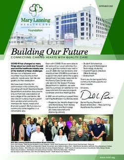 Building Our Future CONNECTING CARING HEARTS WITH QUALITY CARE - Mary Lanning Healthcare