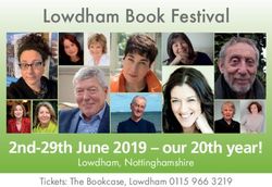 Lowdham Book Festival - 2nd-29th June 2019 - our 20th year! Lowdham, Nottinghamshire - The Bookcase
