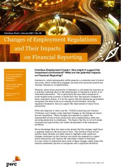 CHANGES OF EMPLOYMENT REGULATIONS AND THEIR IMPACTS - PWC