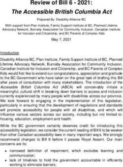 Review of Bill 6 - 2021: The Accessible British Columbia Act - 2021: The Accessible British Columbia Act