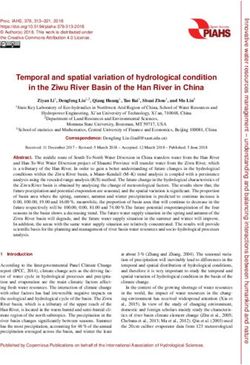 Temporal and spatial variation of hydrological condition in the Ziwu River Basin of the Han River in China - PIAHS