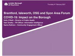 Brentford, Isleworth, OSG and Syon Area Forum COVID-19: Impact on the Borough - Kelly O'Neill - Director of Public Health Sam Greehy - PH Officer: ...