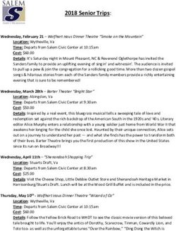 2018 Senior Trips: City of Salem, Virginia