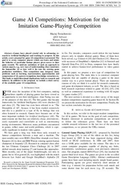 Game AI Competitions: Motivation for the Imitation Game-Playing Competition