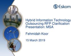 Hybrid Information Technology Outsourcing RFP Clarification Presentation: MSA Fehmidah Koor - 15 March 2019