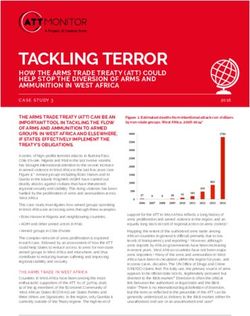 TACKLING TERROR HOW THE ARMS TRADE TREATY (ATT) COULD HELP STOP THE DIVERSION OF ARMS AND AMMUNITION IN WEST AFRICA - ATT MONITOR