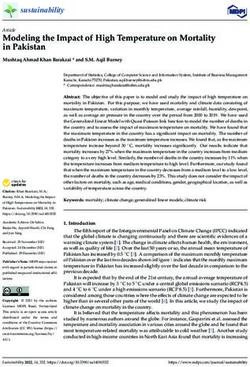 Modeling the Impact of High Temperature on Mortality in Pakistan - MDPI