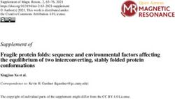 Supplement of Fragile protein folds: sequence and environmental factors affecting the equilibrium of two interconverting, stably folded protein ...