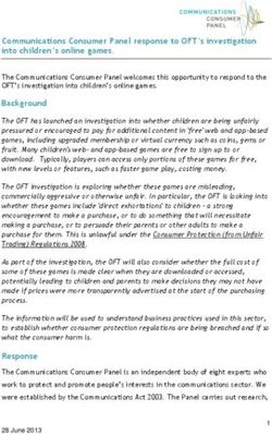 Communications Consumer Panel response to OFT's investigation into children's online games.