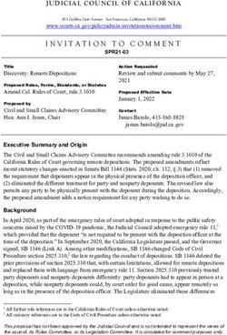 INVITATION TO COMMENT - JUDICIAL COUNCIL OF CALIFORNIA - California Courts