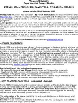 FRENCH 1004 FRENCH FUNDAMENTALS SYLLABUS 2020-2021 - Western University