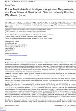 Future Medical Artificial Intelligence Application Requirements and Expectations of Physicians in German University Hospitals: Web-Based Survey ...