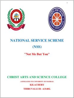 NATIONAL SERVICE SCHEME (NSS) - CHRIST ARTS AND SCIENCE COLLEGE "Not Me But You" KILACHERY - Christ College ...