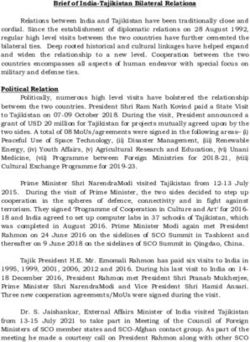 Brief of India-Tajikistan Bilateral Relations - The Ministry of ...