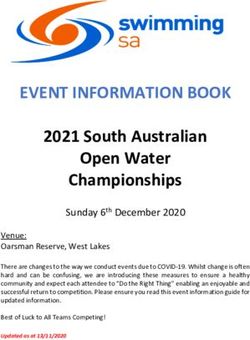 EVENT INFORMATION BOOK - 2021 South Australian Open Water Championships