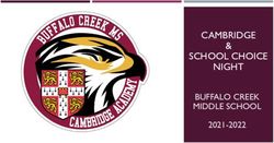 CAMBRIDGE SCHOOL CHOICE NIGHT - BUFFALO CREEK MIDDLE SCHOOL 2021-2022
