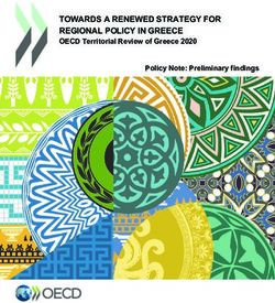 TOWARDS A RENEWED STRATEGY FOR REGIONAL POLICY IN GREECE - OECD Territorial Review of Greece 2020 Policy Note: Preliminary findings