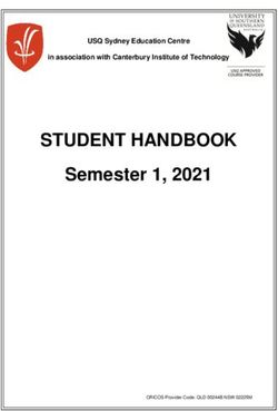 STUDENT HANDBOOK Semester 1, 2021 - USQ Sydney Education Centre in association with Canterbury Institute of Technology
