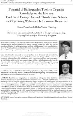 Potential of Bibliographic Tools to Organize Knowledge on the Internet: The Use of Dewey Decimal Classification Scheme for Organizing Web-based ...