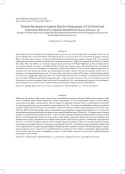 Nutrient Enrichment in Alginate Bead for Enhancement of Cell Growth and Ammonium Removal by Alginate Immobilized Nannochloropsis sp.